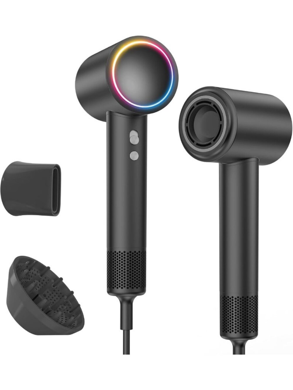 Lightweight Ionic Hair Dryer with Diffuser - Perfect for Curly Hair Styling